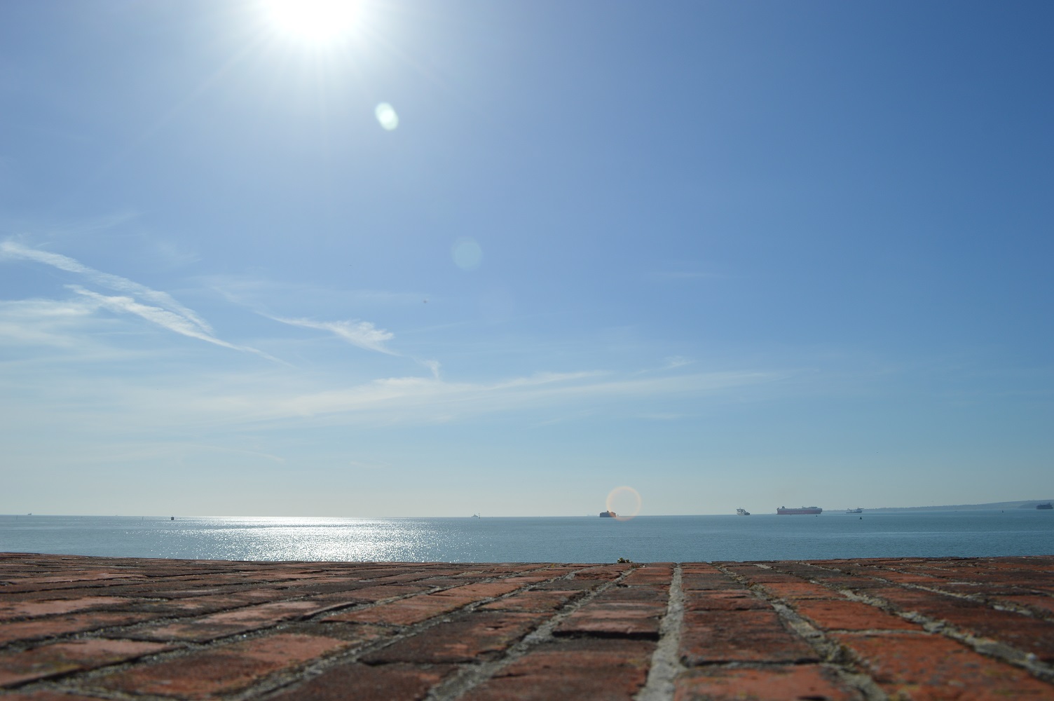 View from the ramparts of Southsea Castle